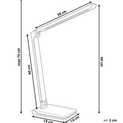 Bureaulampen|Bureaulampen-Leen Bakker PICTOR - Bureaulamp LED - Zilver - Synthetisch materiaal