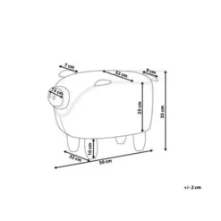 Hockers En Voetenbanken-Beliani PIGGY - Hocker - Geel - Polyester