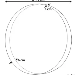 Spiegels-Beliani PINEY - Wandspiegel - Koper - Metaal