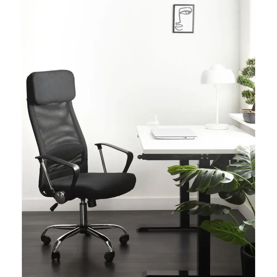 Beliani PIONEER II - Bureaustoel - Zwart - Polyester