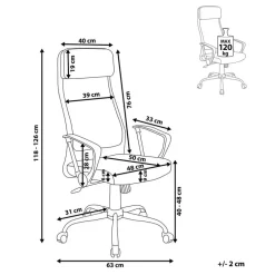 Beliani PIONEER II - Bureaustoel - Zwart - Polyester