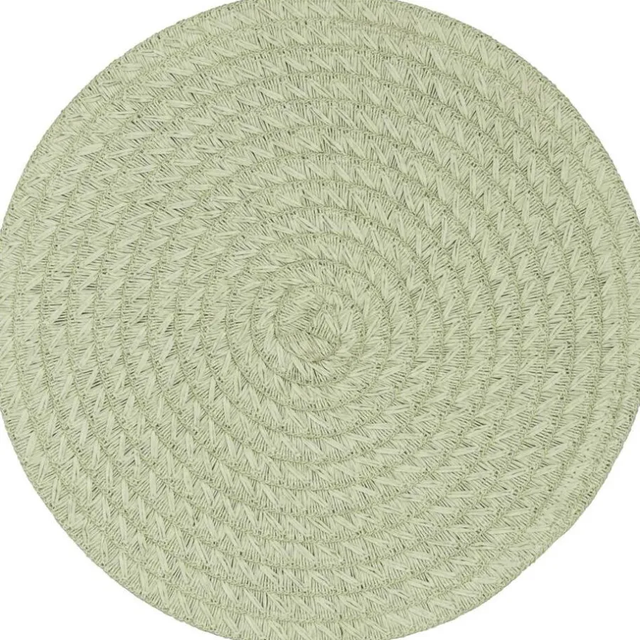 Placemats-Leen Bakker Placemat Emory - groen - Ø38 cm (1 stuk)
