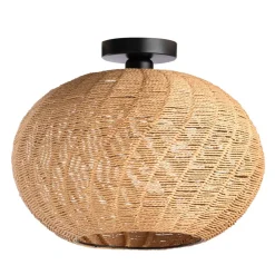 Plafondlampen-Leen Bakker Plafondlamp Joya - naturel - Ø40x31 cm