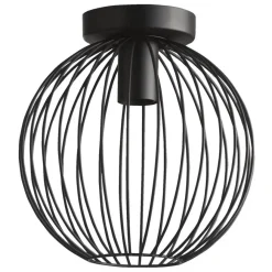 Leen Bakker Plafondlamp Xavier - zwart - 25,5xØ25 cm