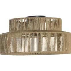 Plafondlampen-Leen Bakker Plafonniere Willow - naturel papier - E27 - 18xØ35 cm