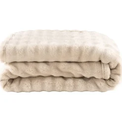 Plaids-Leen Bakker Plaid Brylin - beige - 130x170 cm