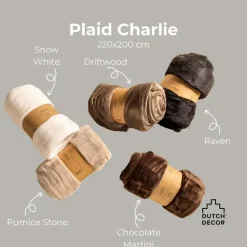 Sierkussen.nl Plaid Charlie - Chocolate Martini - 200x220 cm