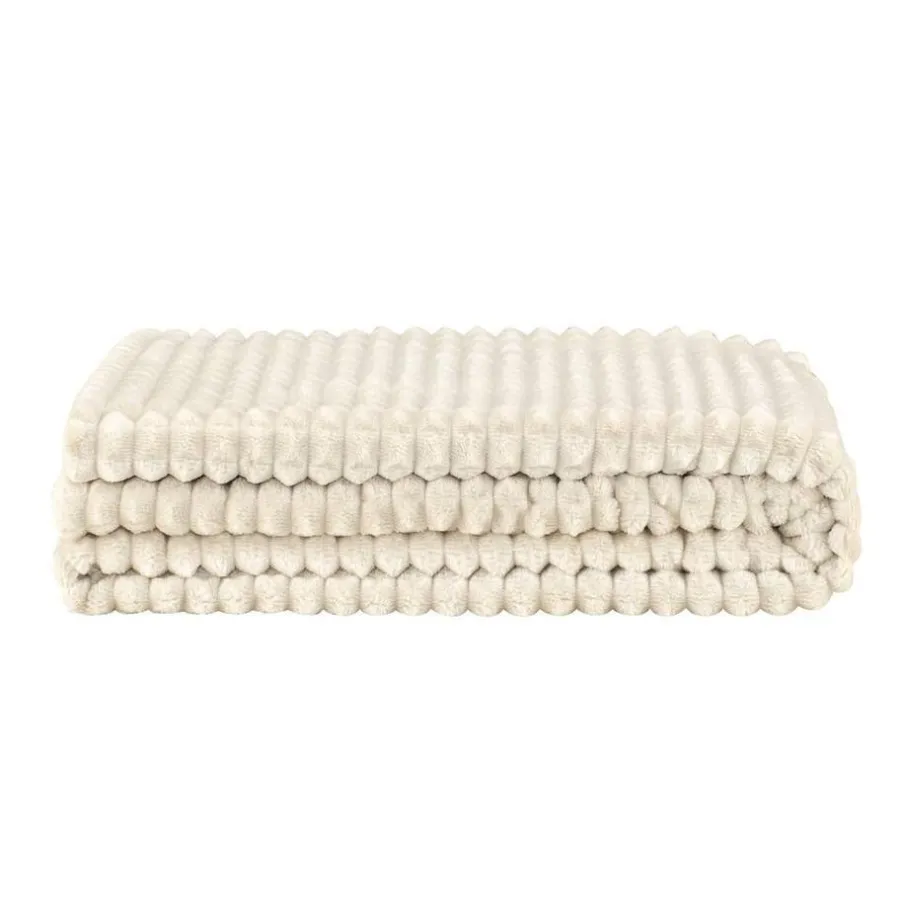 Plaids-Leen Bakker Plaid Kyra - beige - 130x170 cm