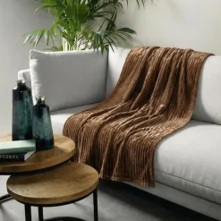 Sierkussen.nl Plaid Marthy - Tobacco Brown - 140x180 cm