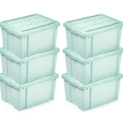 Opbergboxen-PlasticForte Multi Storage Opslagbox - mintgroen - 16L