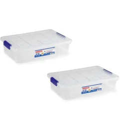 Opbergboxen-PlasticForte Opbergbox met deksel - 5L - 26 x 40 x 8,5 cm