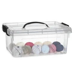Opbergboxen-PlasticForte Opbergbox met deksel - grijs - 8.5L - kunststof