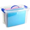 Opbergboxen-PlasticForte Opbergbox met deksel - blauw - 22L - kunststof