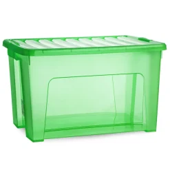 Opbergboxen-PlasticForte Opbergbox met deksel - groen - 47L - kunststof