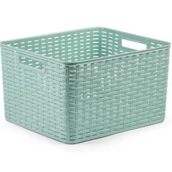 PlasticForte Opbergmand - Kastmand - kunststof - mintgroen - 28L