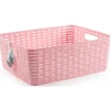 Opbergmanden-PlasticForte Opbergmand/kastmand - kunststof - roze - 12L