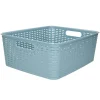 Opbergmanden-PlasticForte Opbergmand/kastmand - kunststof - ijsblauw - 12L