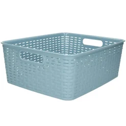 Opbergmanden-PlasticForte Opbergmand/kastmand - kunststof - ijsblauw - 12L