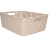 Opbergmanden-PlasticForte Opbergmand/kastmand - kunststof - beige - 12L