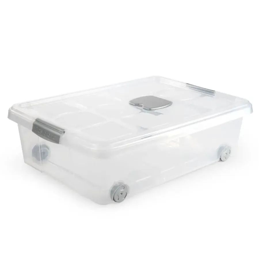 Opbergboxen-PlasticForte Opslagbak met deksel - 1x - 31L - 62 x 45 x 18 cm