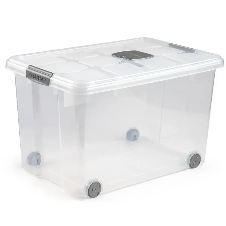 Opbergboxen-PlasticForte Opslagbak met deksel - 1x - 55L - 59 x 40 x 35 cm