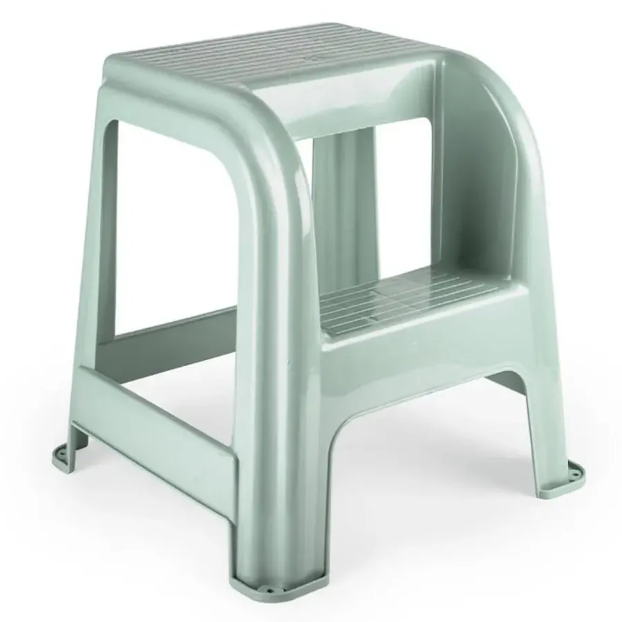 PlasticForte Opstapkrukje - 2 tredes - groen - 45 cm