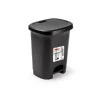 Prullenbakken-PlasticForte Pedaalemmer - zwart - 8 l - 30 cm
