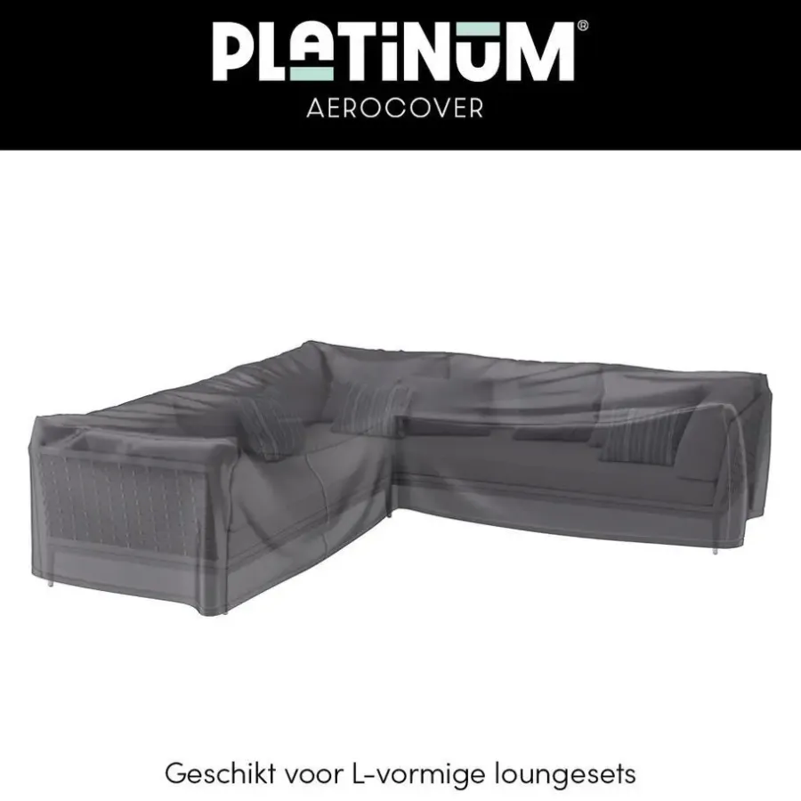 Aerocover Platinum loungesethoes L-vorm 300x300 cm