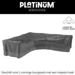 Tuinmeubelbeschermers-Aerocover Platinum loungesethoes 300x300 cm - L-vorm trapeze