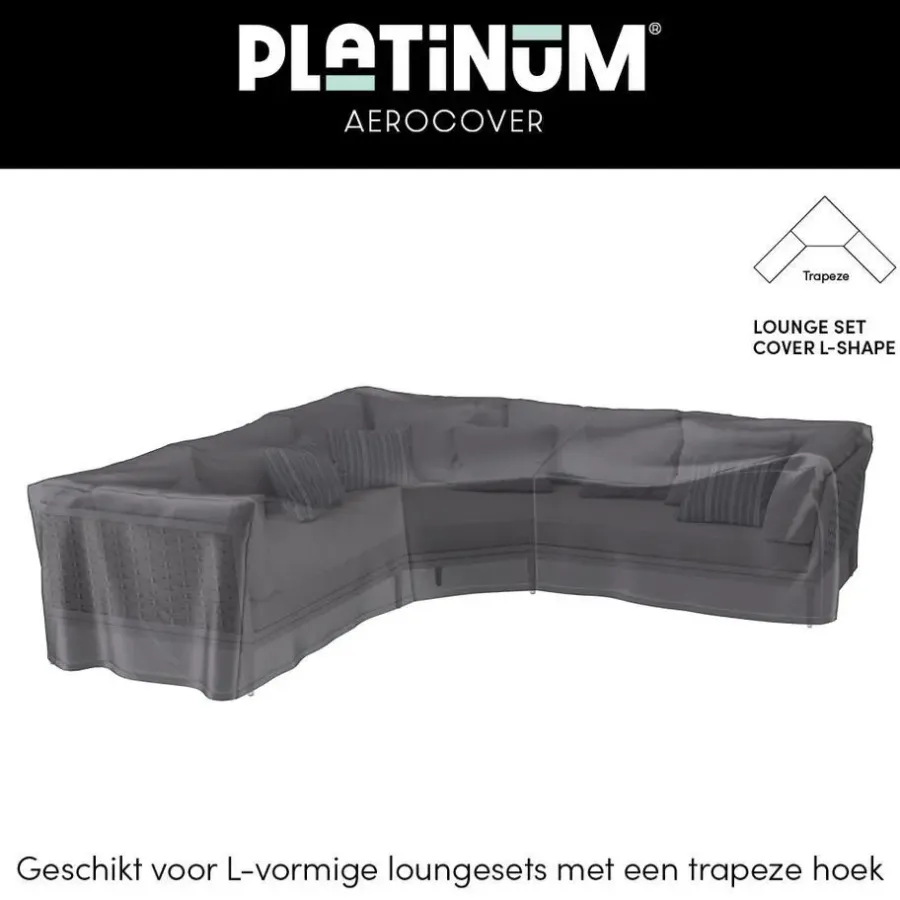 Tuinmeubelbeschermers-Aerocover Platinum loungesethoes 300x300 cm - L-vorm trapeze