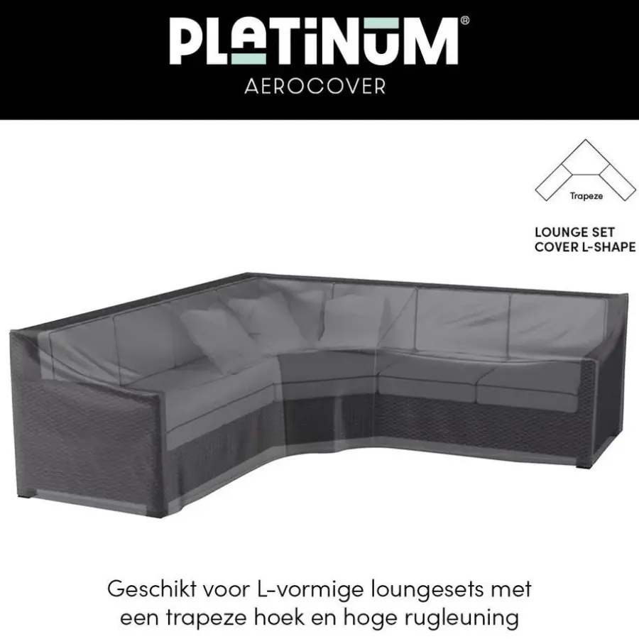 Tuinmeubelbeschermers-Aerocover Platinum loungesethoes 255x255x90x65 cm - L-vorm trapeze
