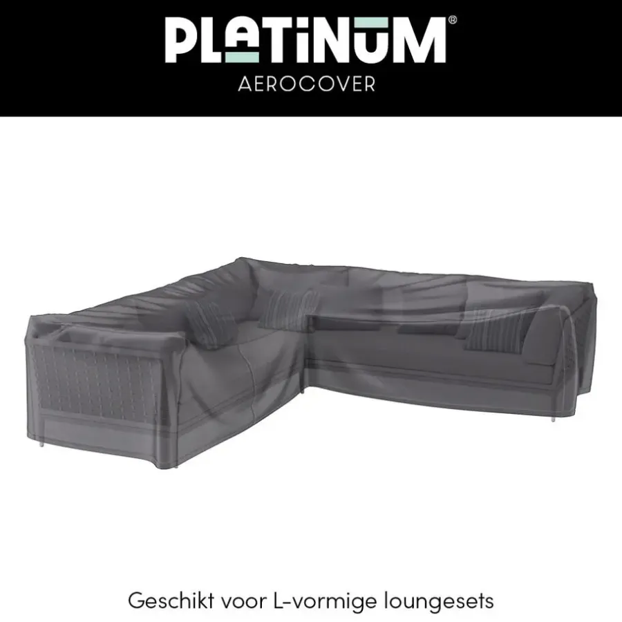 Aerocover Platinum loungesethoes L-vorm 255x255 cm