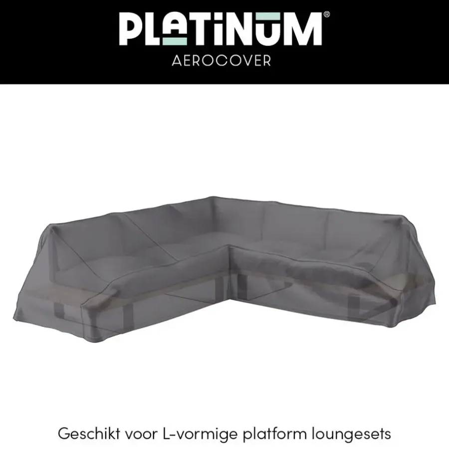 Tuinmeubelbeschermers-Aerocover Platinum platform loungesethoes 300x300 cm