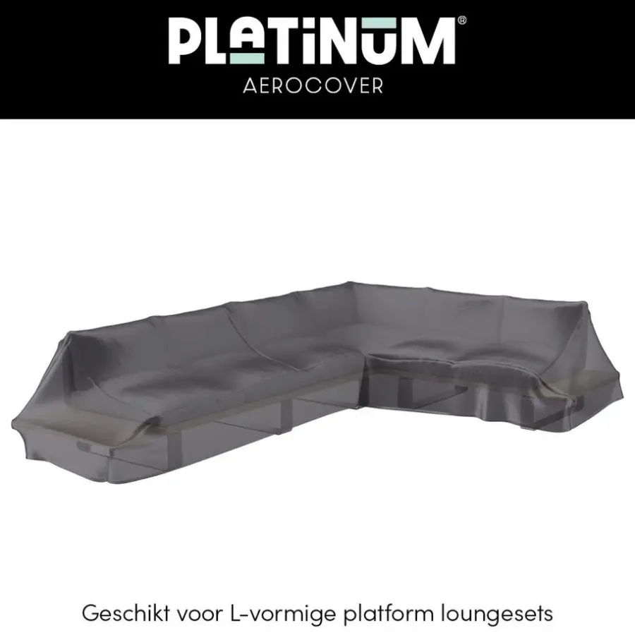 Tuinmeubelbeschermers-Aerocover Platinum platform loungesethoes 375x300 cm - Rechts