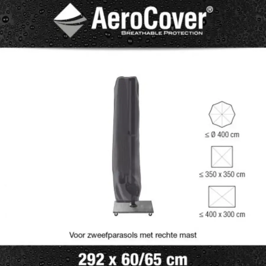 Parasols-Platinum Challenger Premium T1 4x3 m - Faded Black met voet en hoes