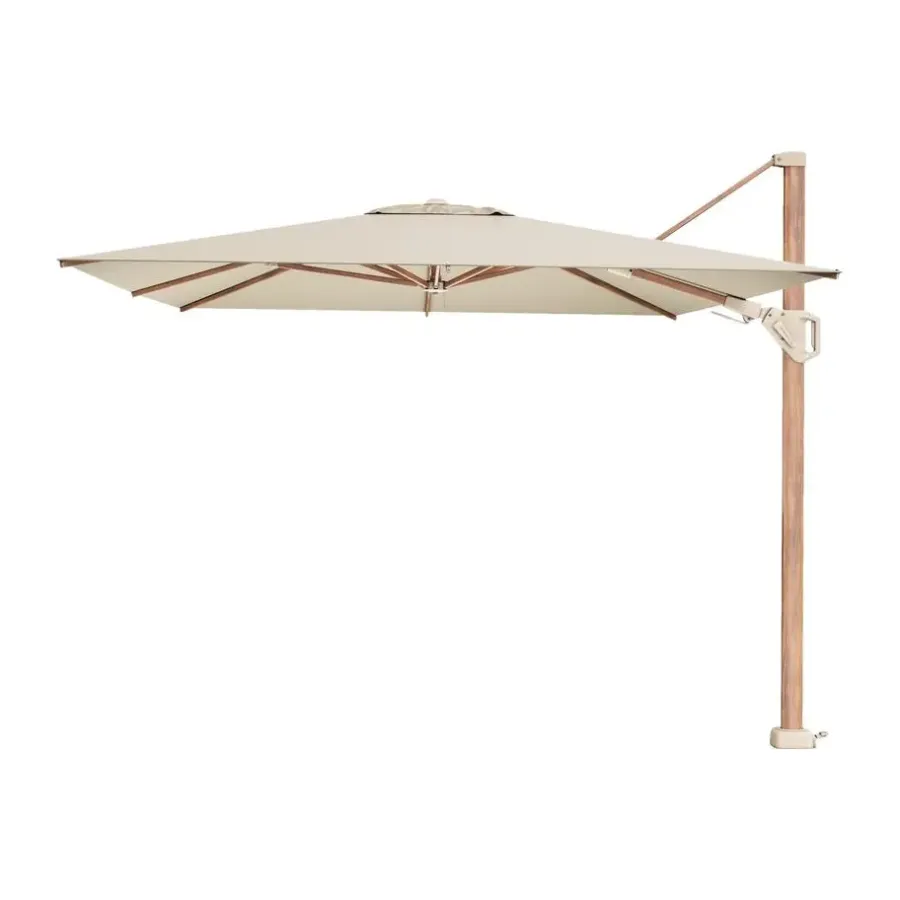 Parasols-Platinum Challenger T2 zweefparasol premium - 3,5x2,6 m. - Champagne teak