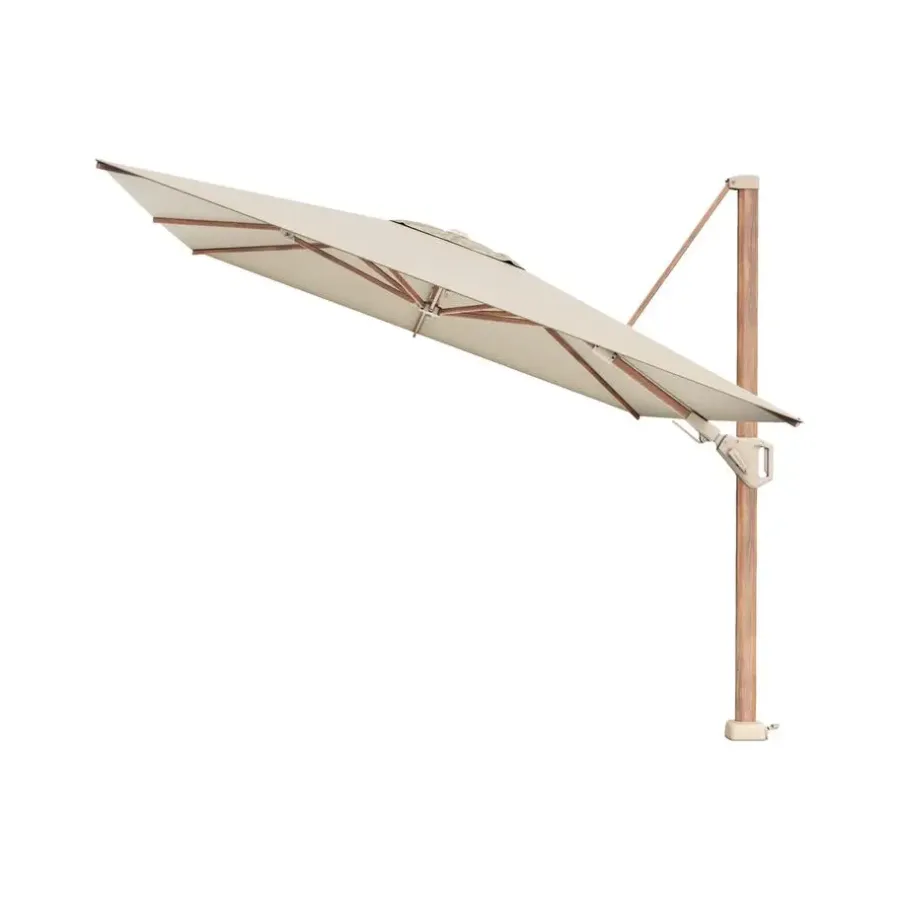 Parasols-Platinum Challenger T2 zweefparasol premium - 3,5x2,6 m. - Champagne teak