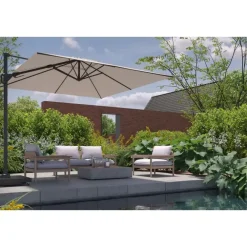 Platinum Challenger T2 zweefparasol premium - 3,5x2,6 m. - Champagne