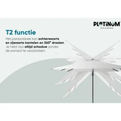 Platinum Challenger Zweefparasol T2 premium - 3x3 m. Lush Green