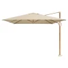 Parasols-Platinum Challenger Zweefparasol T1 Premium 4x3 m. - Champagne - Teak