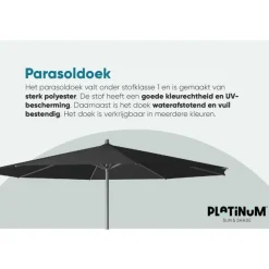 Parasols-Platinum Parasol Riva Ø350 cm Taupe