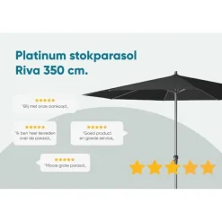 Parasols-Platinum Riva parasol 3,5 m. Antraciet