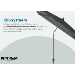 Parasols-Platinum Riva parasol 3 m. antraciet