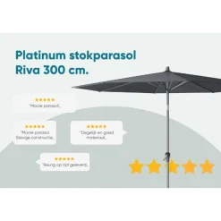 Parasols-Platinum Riva parasol 3 m. antraciet