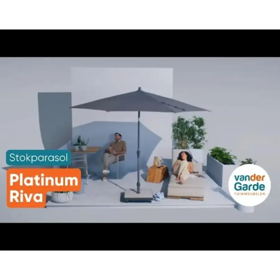 Platinum Riva stokparasol 3x2 m. - Ecru