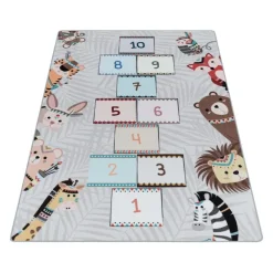 Muratap Play Hinkel Speeltapijt - 80x120 cm - Grijs - Vloerkleed Kinderkamer
