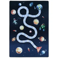 Muratap Play Speeltapijt Ruimte - 120x170 cm - Blauw - Vloerkleed Kinderkamer