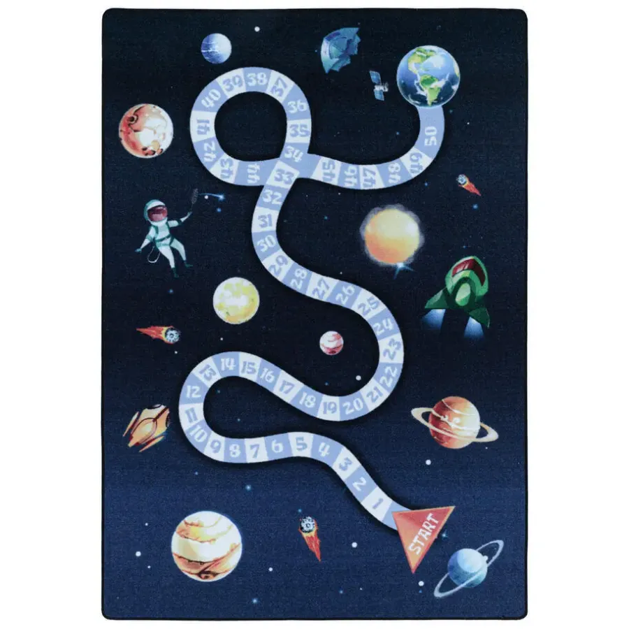 Muratap Play Speeltapijt Ruimte - 120x170 cm - Blauw - Vloerkleed Kinderkamer