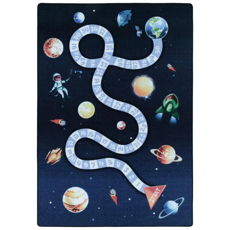 Muratap Play Speeltapijt Ruimte - 120x170 cm - Blauw - Vloerkleed Kinderkamer