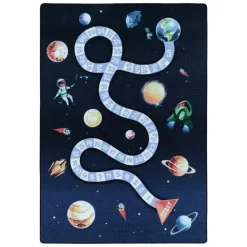 Vloerkleden Kinderkamer-Muratap Play Speeltapijt Ruimte - 100x150 cm - Blauw - Vloerkleed Kinderkamer